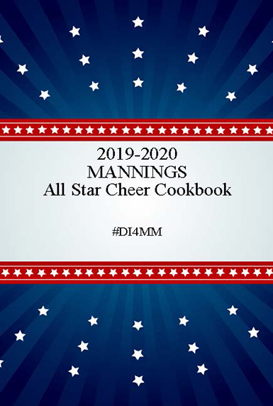 Cheer team cookbook cover of MANNINGS All Star Cheer Cookbook