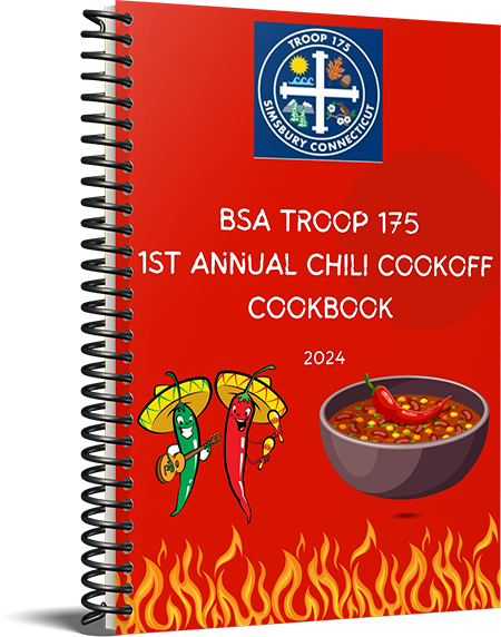 Fundraising cookbook cover of BSA Boy Scout Troop 175 Cookbook