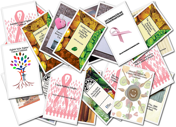 Professionally created cookbook cancer fundraising covers offered on CookbookFundraiser.com