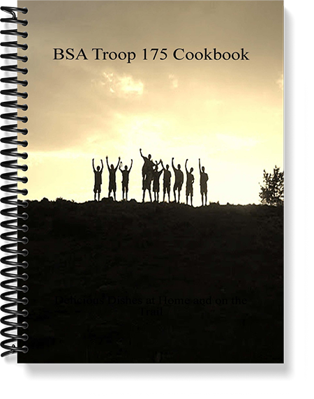 Fundraising cookbook cover of BSA Boy Scout Troop 175 Cookbook