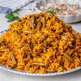 Persian Green Bean Rice (Lubia Polo) image